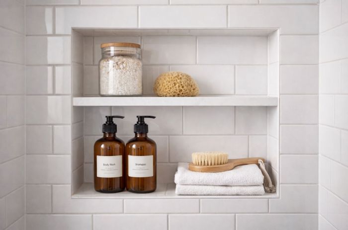 浴室壁龕高度多少最順手？壁龕尺寸規劃與防水施工注意事項整理